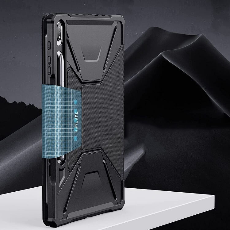 Калъф с Клавиатура за Samsung Tab S8 Plus/ S7 Plus/ S7 FE, Infiland Keyboard Case, Черен (2)