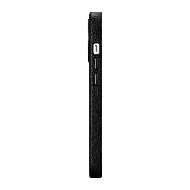 Magsafe Калъф от Естествена Кожа за iPhone 14 Pro Max, iCarer Leather Case, Черен (9)