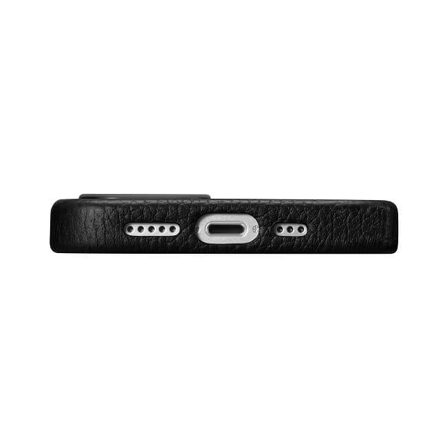 Magsafe Калъф от Естествена Кожа за iPhone 14 Pro, iCarer Leather Case, Черен (8)