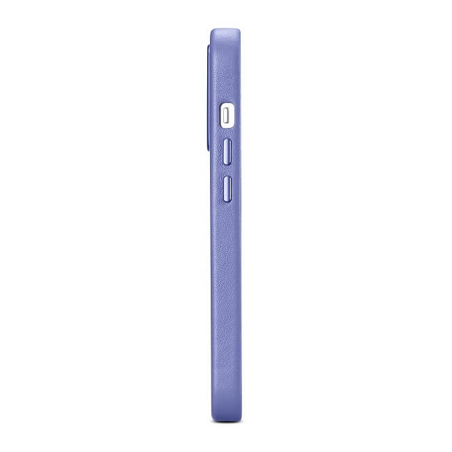 Magsafe Калъф от Естествена Кожа за iPhone 14 Pro Max, iCarer Leather Case, Лилав (7)