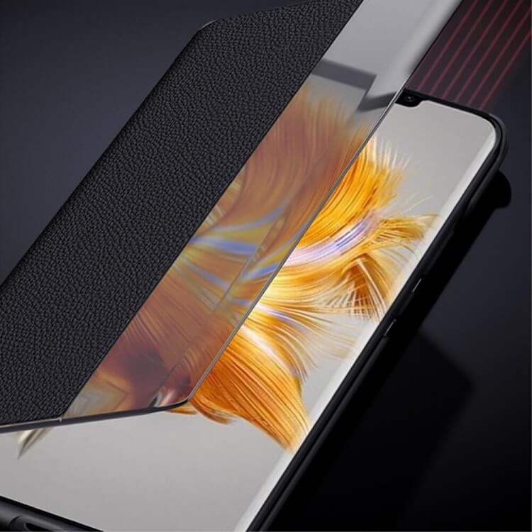 Активен Калъф за Huawei Mate 50 Pro, Smart Book Car Design Case, Черен (6)