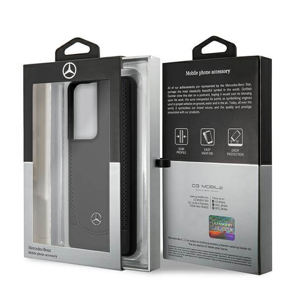 Кожен Калъф за Samsung S21 Ultra, Mercedes Urban Case, Черен (6)