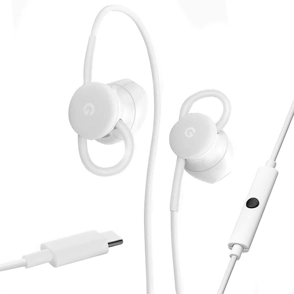 Оригинални Слушалки USB-C Google Pixel Earbuds Handsfree, Бял (2)