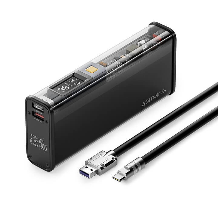 Външна Батерия за iPhone, 4Smarts Lucid Block 22.5W PD/QC3.0 18000 mAh, Черна (3)