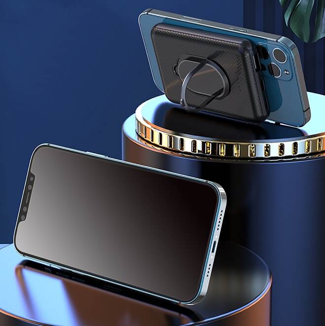 Magsafe Външна Батерия за iPhone, 4Smarts UltiMag Kick 5000mAh, Черен (3)