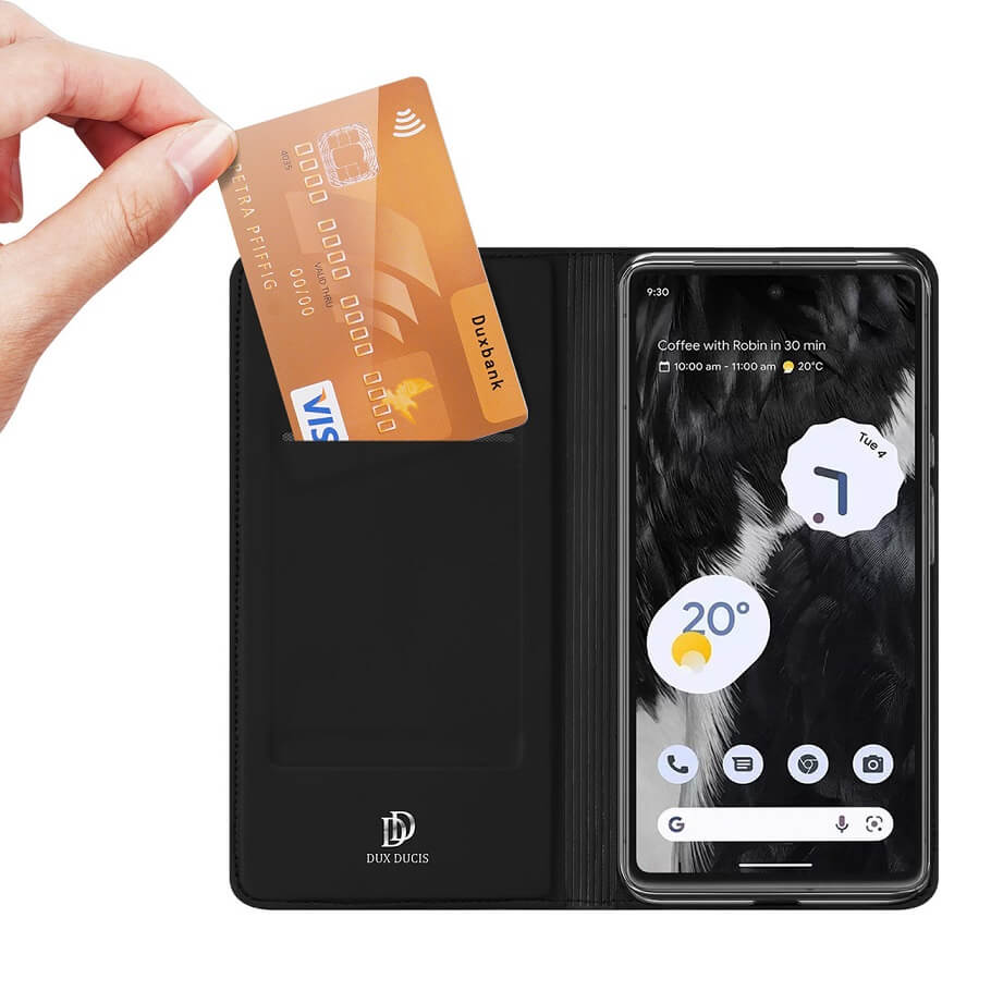 Кожен Калъф за Google Pixel 7 Pro, Dux Ducis Skin Pro Book Case, Черен (3)