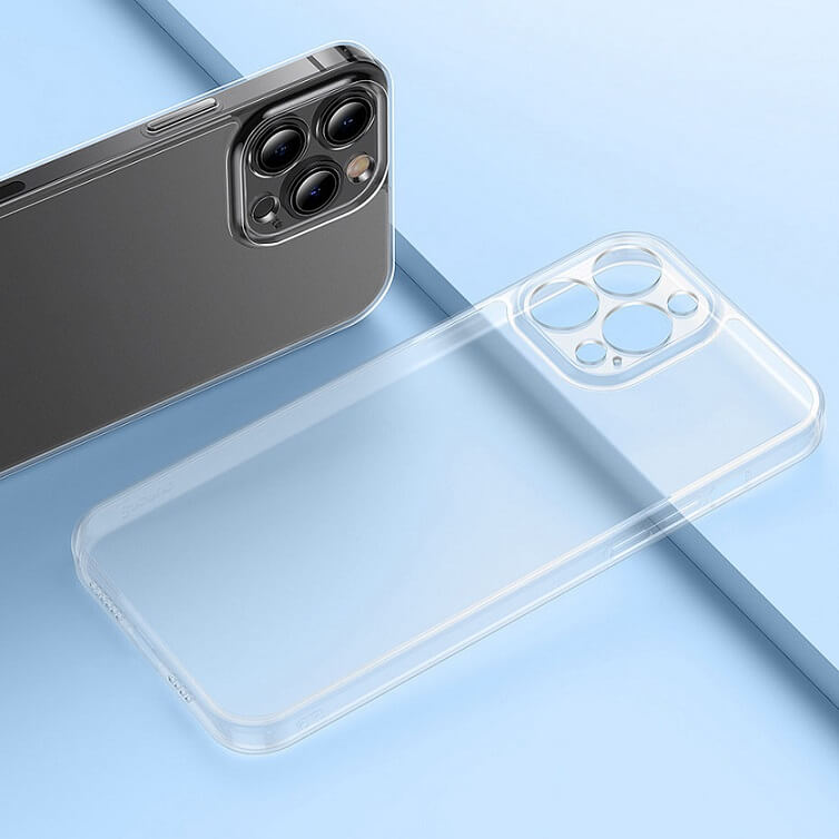 Тънък Матов Калъф за iPhone 13 Pro, Baseus Frosted Case, Прозрачен (6)
