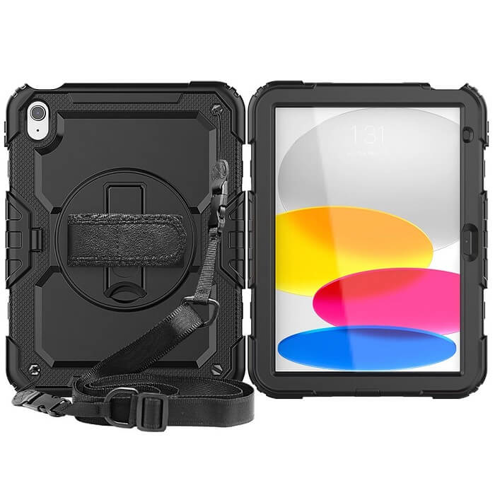 Калъф с Дръжка за iPad 11th 2025 A16/ 10th 2022, Tech-Protect Solid360 Case, Черен (3)