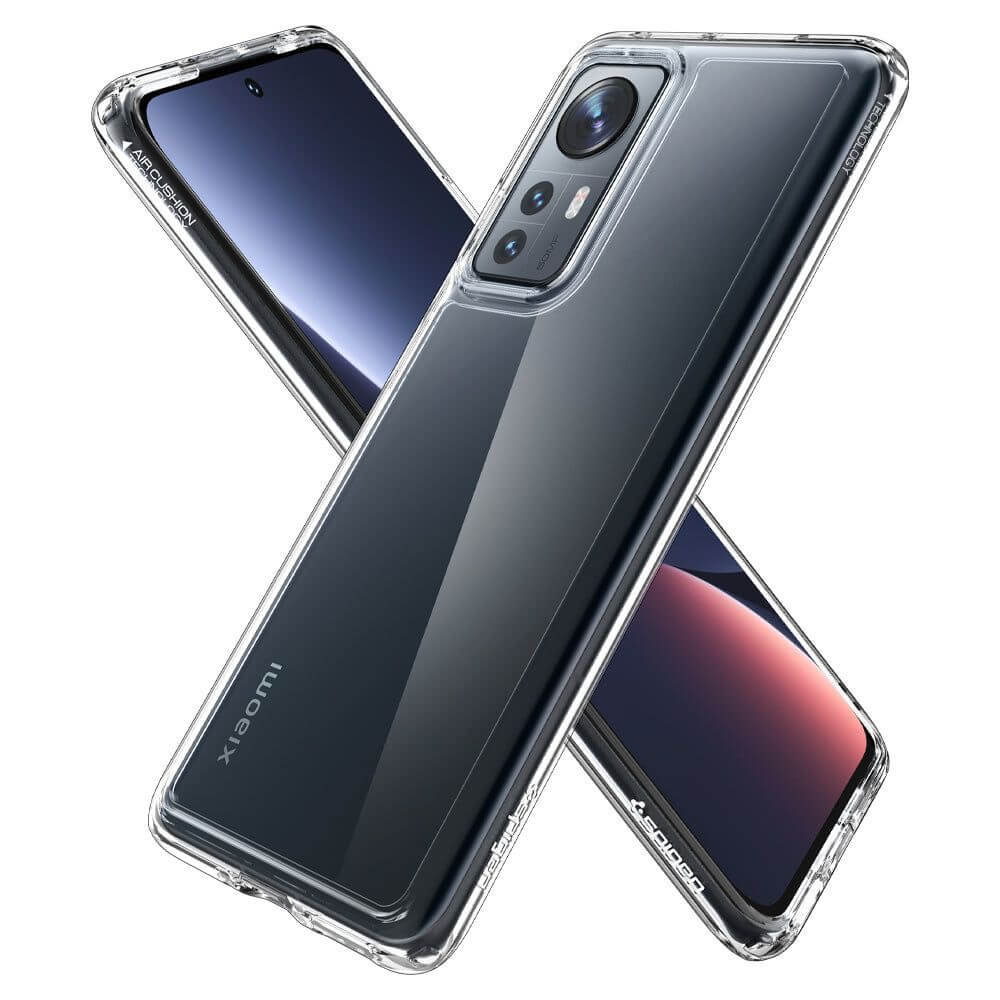 Противоударен Калъф за Xiaomi 12/ 12X, Spigen Ultra Hybrid Case, Прозрачен (4)