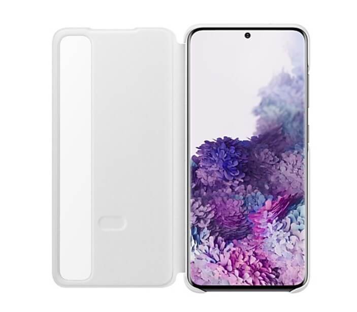 Оригинален Активен Калъф за Samsung S20 Clear View Cover Book Case EF-ZG980CWEGEU, Бял (2)