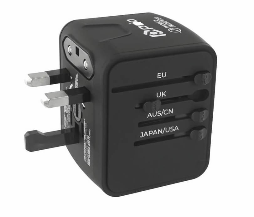 Универсален Адаптер и Зарядно за Цял Свят, Travel Adapter 220V, Черен (2)