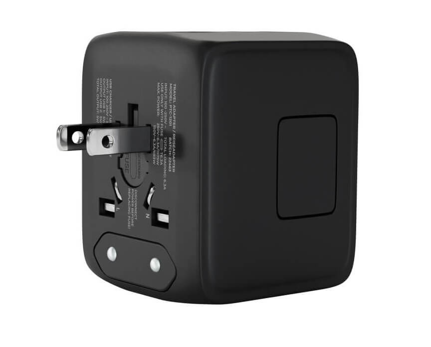 Универсален Адаптер и Зарядно за Цял Свят, Travel Adapter 220V, Черен (5)