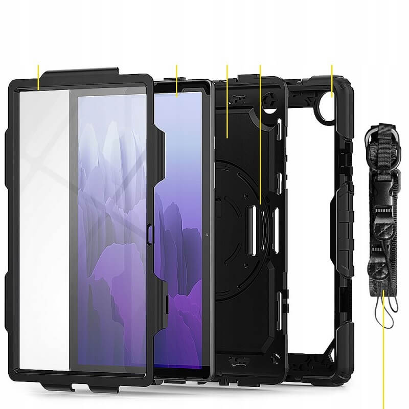 Калъф с Дръжка за Samsung Tab A7 10.4", Tech-Protect Solid360 Case, Черен (2)