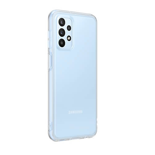 Оригинален Силиконов Калъф за Samsung A23, Soft Clear Cover Case EF-QA235TTE, Прозрачен (3)