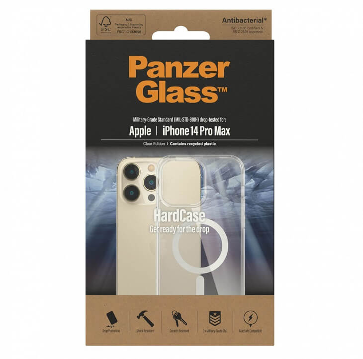 MagSafe Противоударен Калъф за iPhone 14 Pro, Panzer Hard Case, Прозрачен (3)