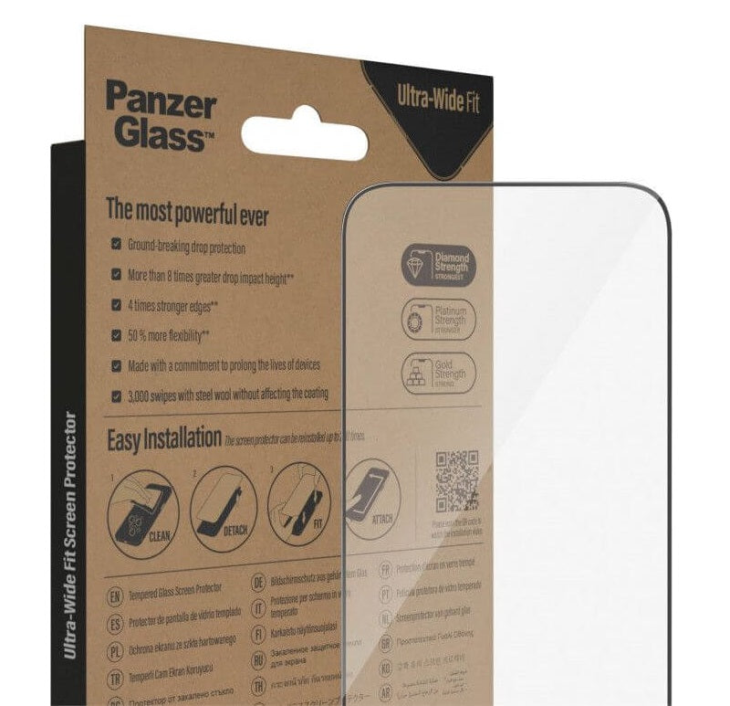 Стъклен Протектор за iPhone 14 Pro, PanzerGlass Antibacterial, Прозрачен (5)