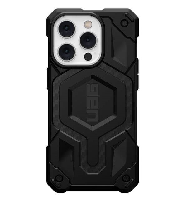 MagSafe Противоударен Калъф за iPhone 14 Pro, UAG Monarch Pro Carbon Case, Черен