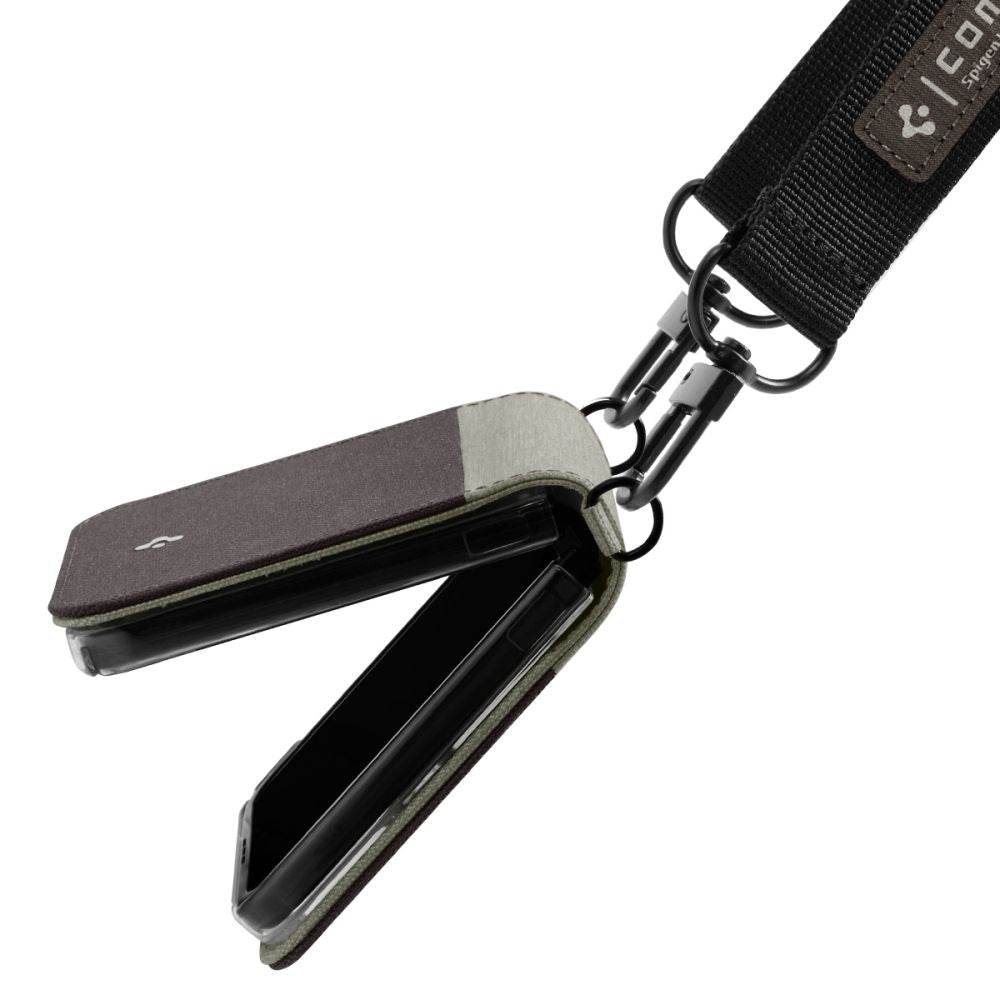 Калъф с Каишка за Samsung Z Flip 4, Spigen Compoty Case, Сив (3)