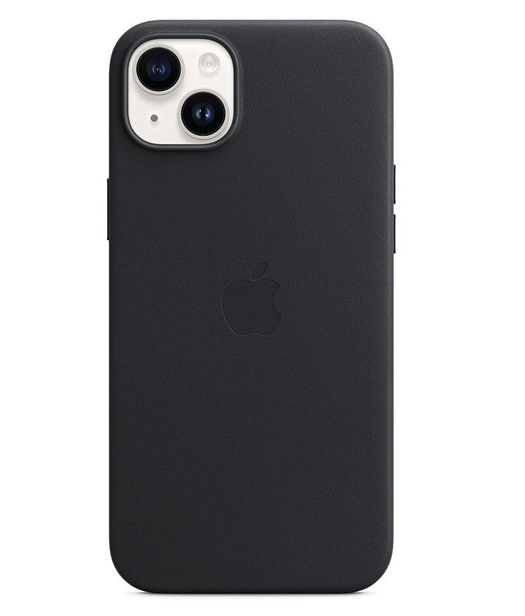 Оригинален Кожен Калъф за iPhone 14, Leather Magsafe Case MPP43ZM/A, Черен