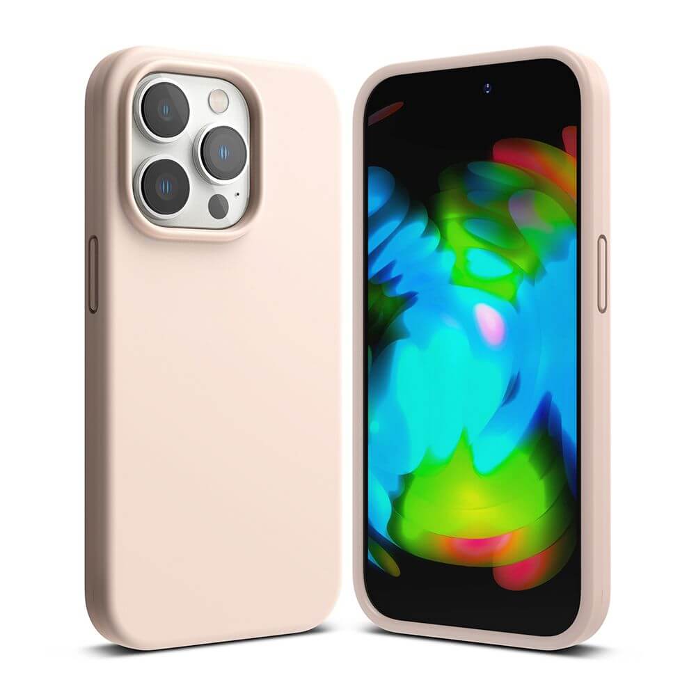 Силиконов Калъф за iPhone 14 Pro, Ringke Silicone Case, Бежов (2)