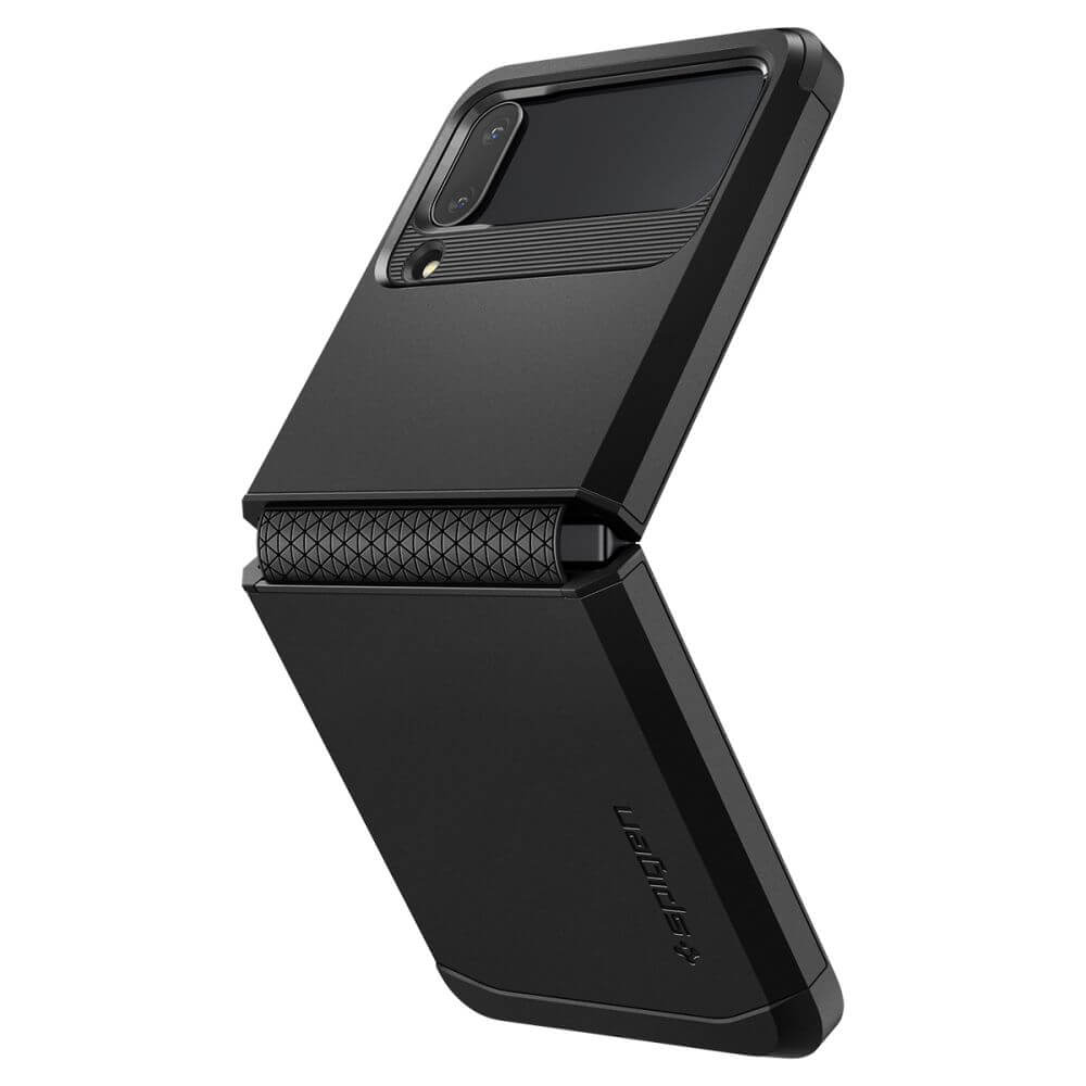 Калъф с Предпазител за Samsung Z Flip 4, Spigen Tough Armor Case, Черен