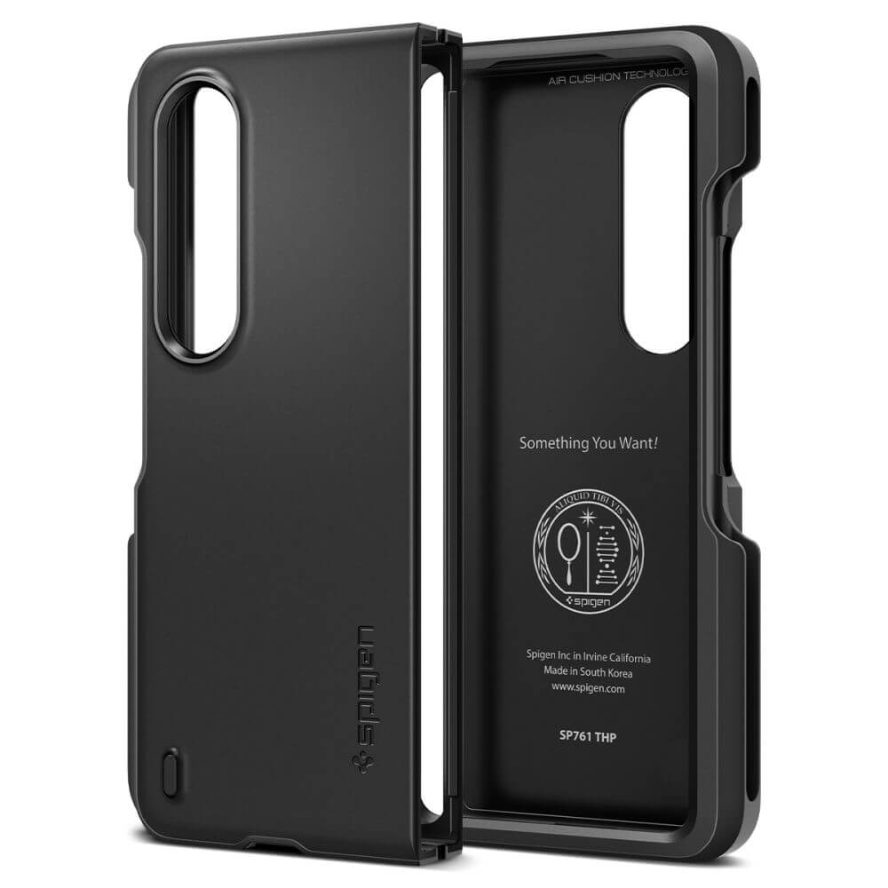Калъф с S Pen Поставка за Samsung Z Fold 4, Spigen Thin Fit Pen Case, Черен (5)