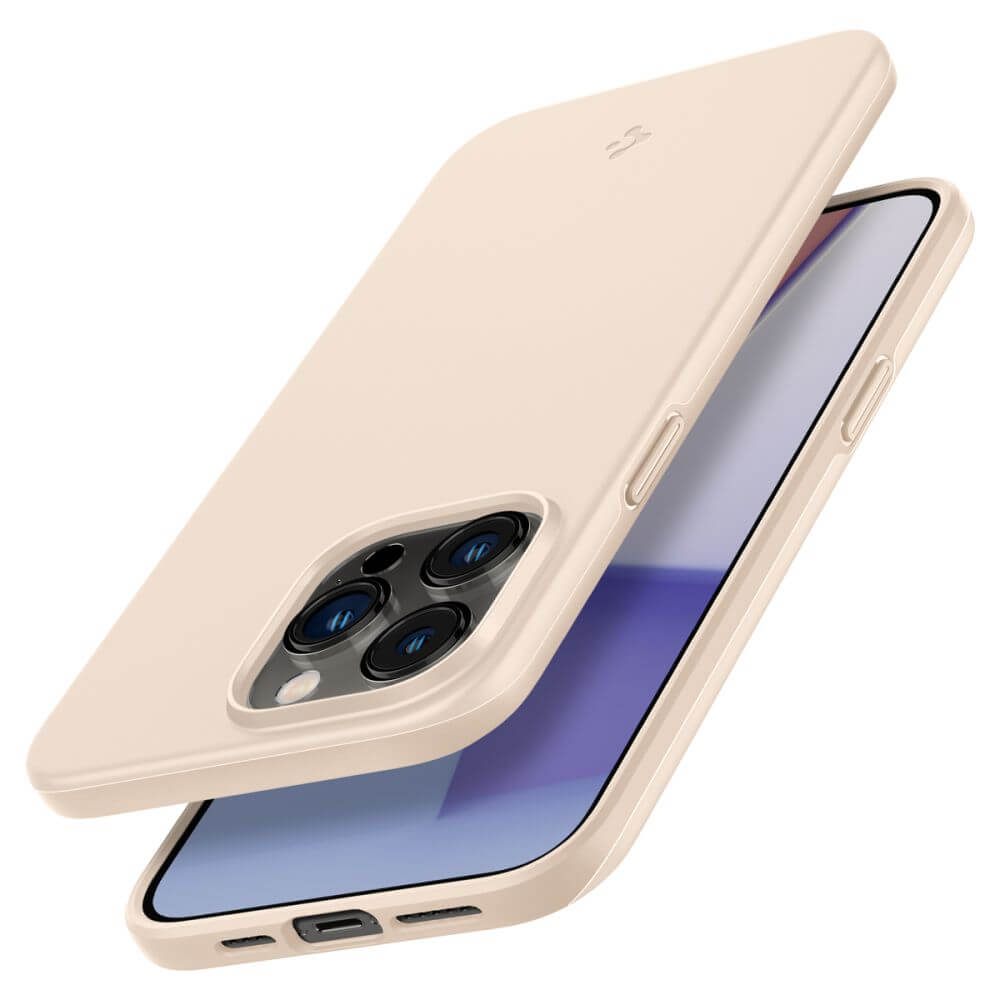 Противоударен Калъф за iPhone 14 Pro Max, Spigen Thin Fit Case, Бежов (5)