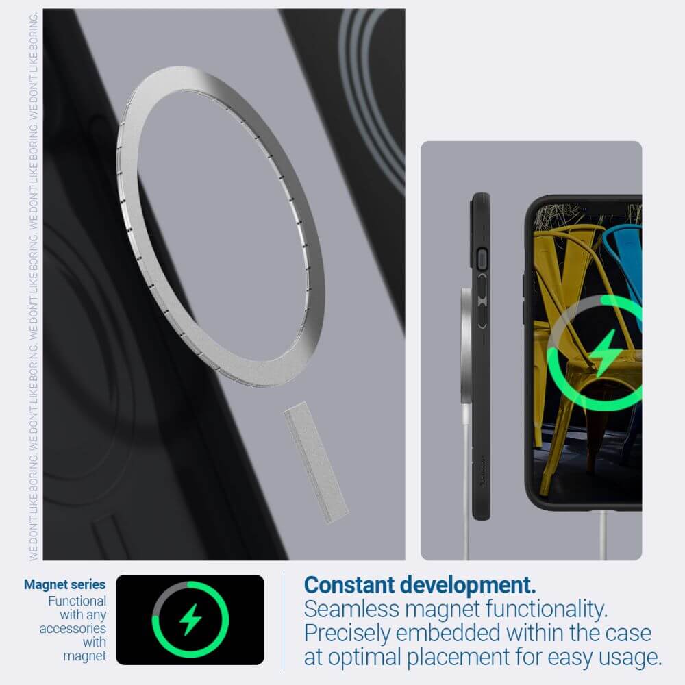 Magsafe Калъф за iPhone 14, Spigen Caseology Parallax, Черен (9)