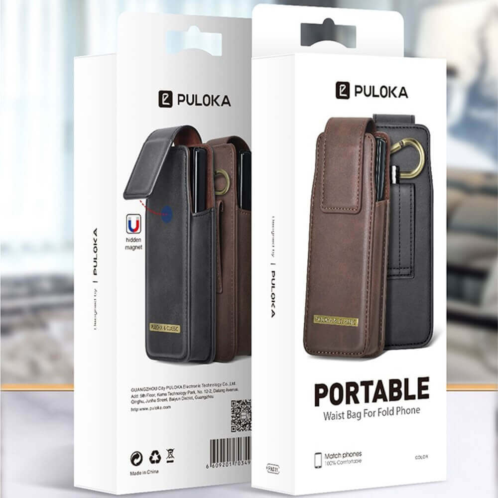 Калъф-Джоб за Колан за Samsung Z Fold, Puloka Waist Case, Черен (6)