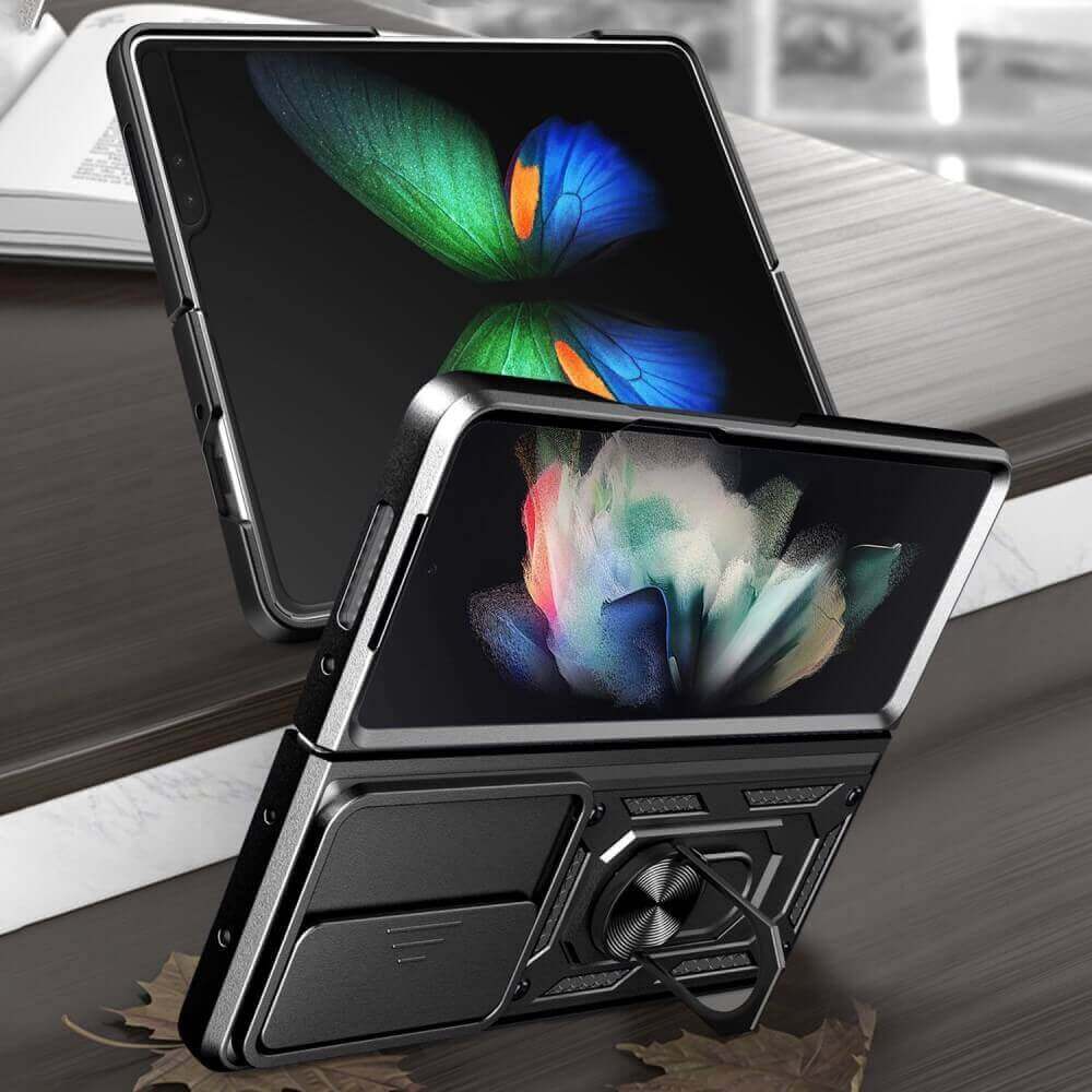 Калъф с Предпазител за Samsung Z Fold 4, GKK Kickstand Pro Case, Черен (2)