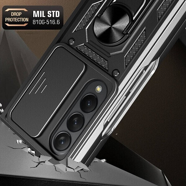 Калъф с Предпазител за Samsung Z Fold 4, GKK Kickstand Pro Case, Черен (6)