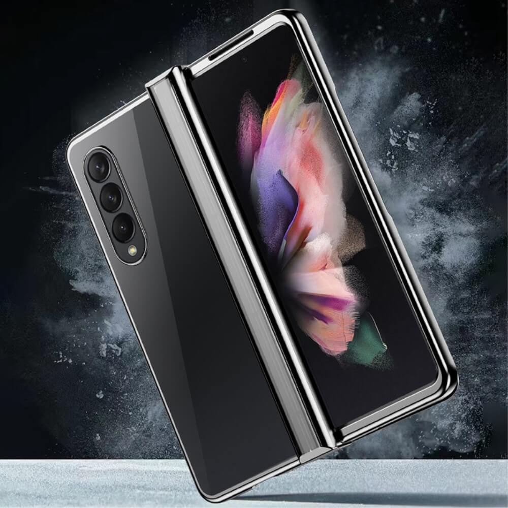 Калъф с Предпазител за Samsung Z Fold 4, Electroplating Hinge Case, Черен (4)