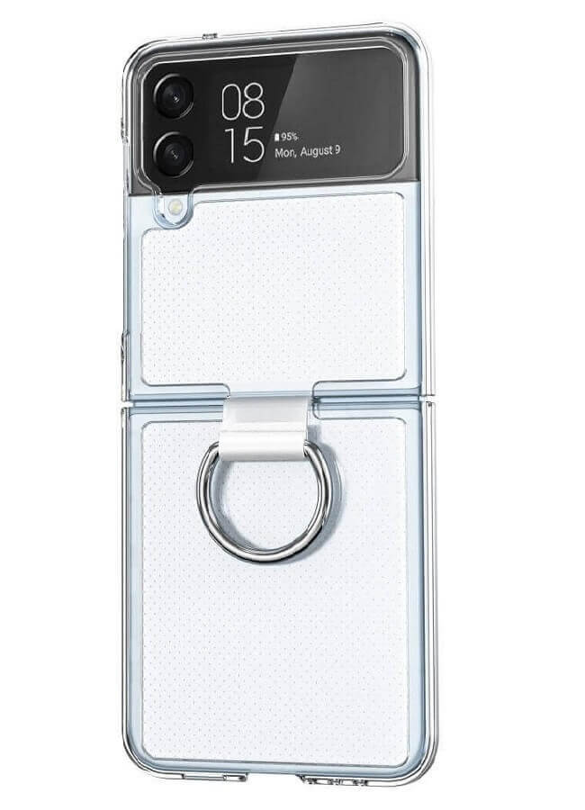 Калъф с Халка за Samsung Z Flip 4, GKK Ring Case, Прозрачен