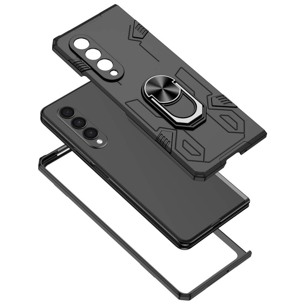 Калъф с Поставка за Samsung Z Fold 4, GKK KickStand Case, Черен (7)