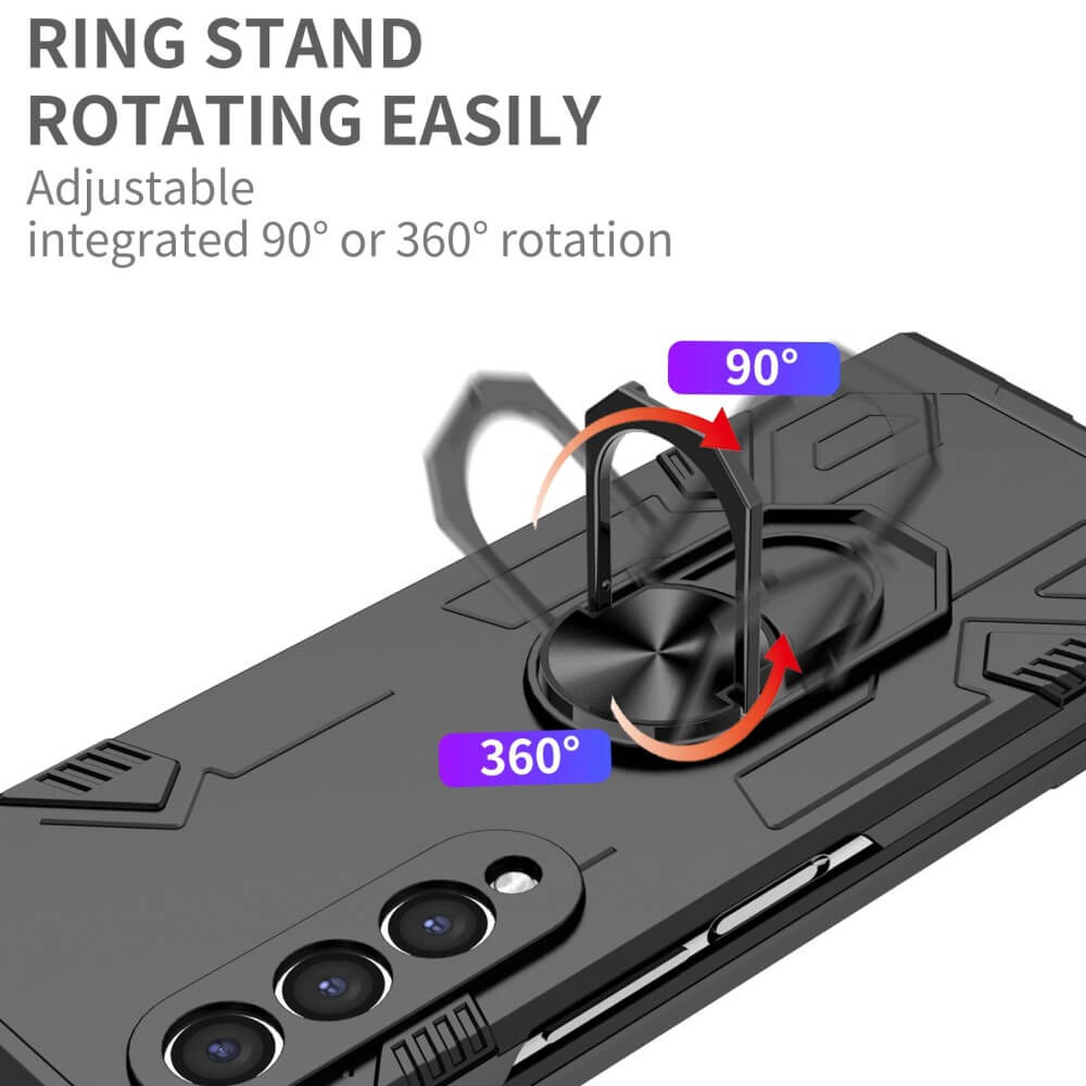 Калъф с Поставка за Samsung Z Fold 4, GKK KickStand Case, Черен (2)
