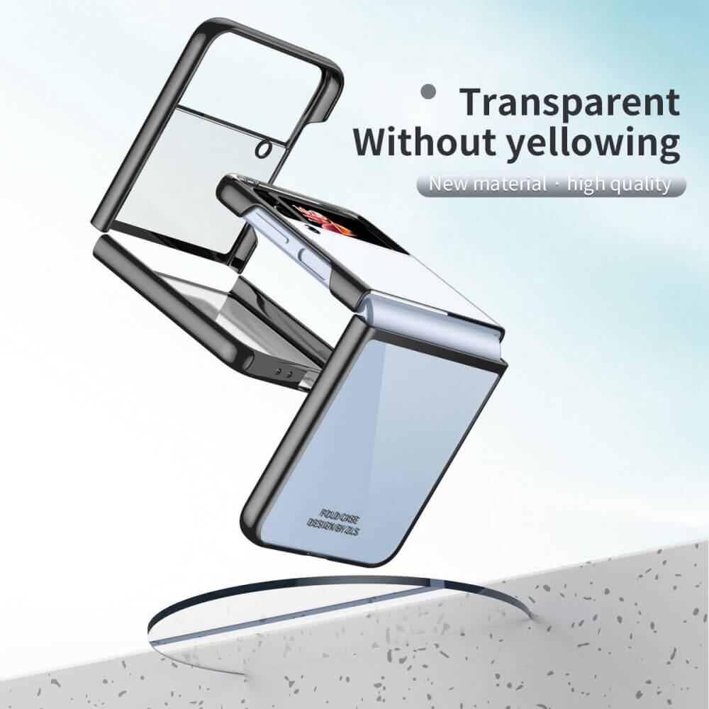 Калъф с Цветна Рамка за Samsung Z Flip 4, GKK Frame Case, Черен (2)