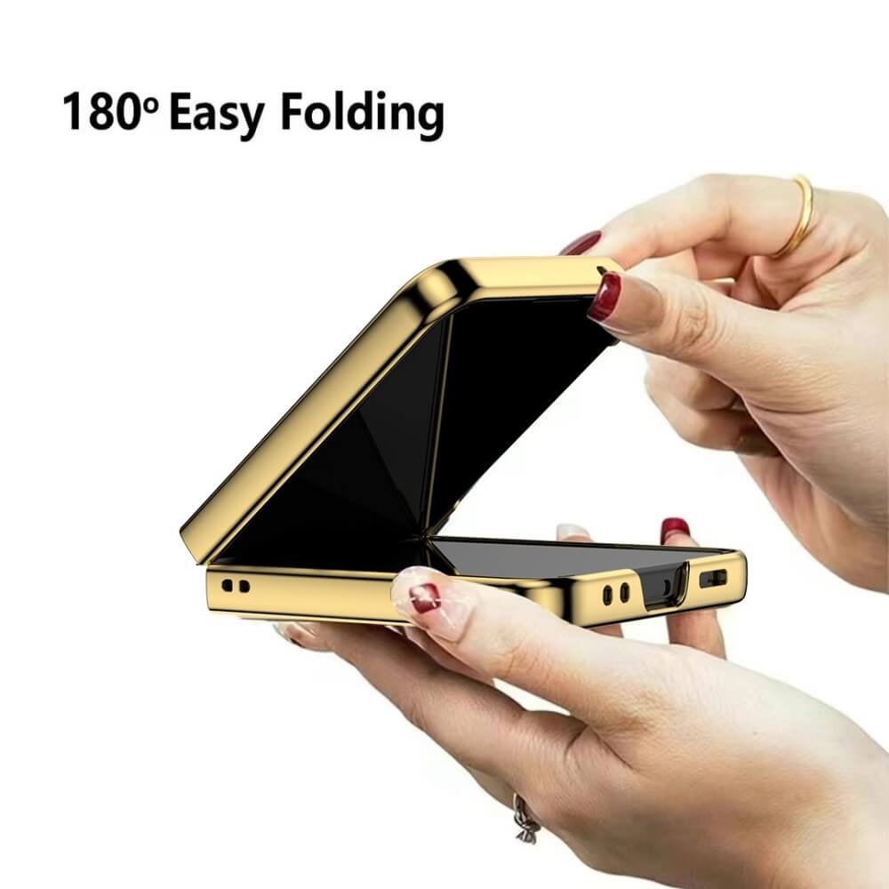 Блестящ Калъф с Пръстен за Samsung Z Flip 4, Glitter Marble Case, Розов (2)
