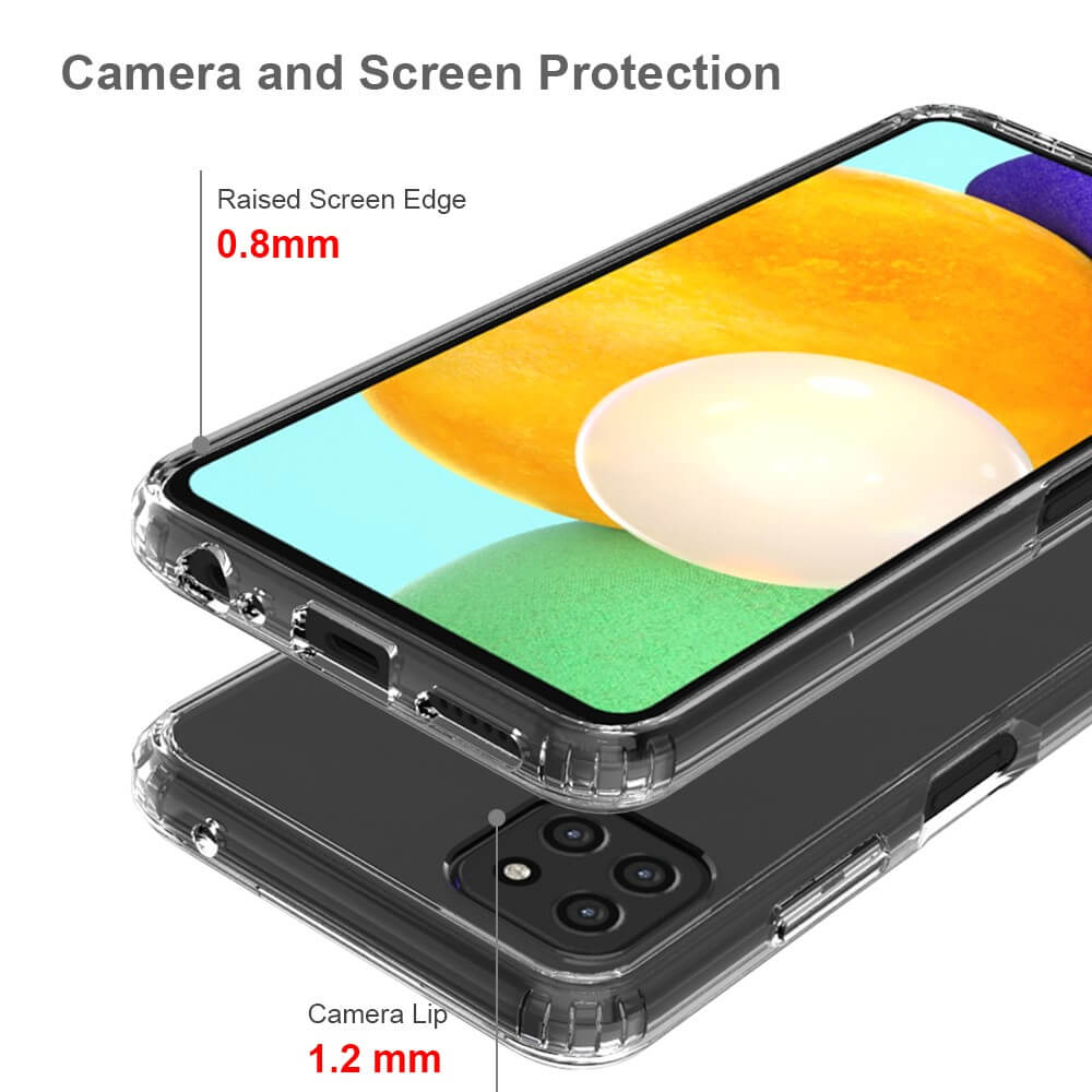 Противоударен Калъф за Samsung A22 5G, Hybrid Clear Case, Прозрачен (3)