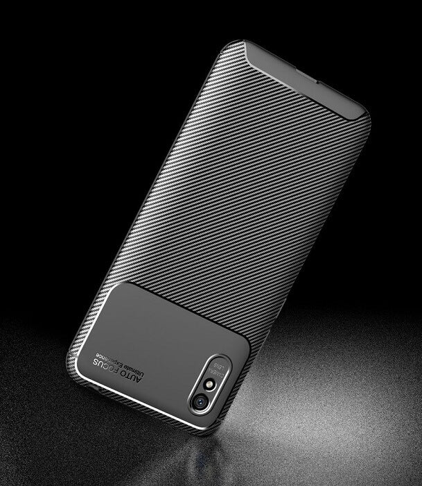 Силиконов Калъф за Xiaomi Redmi 9C, New Carbon Case, Черен (3)