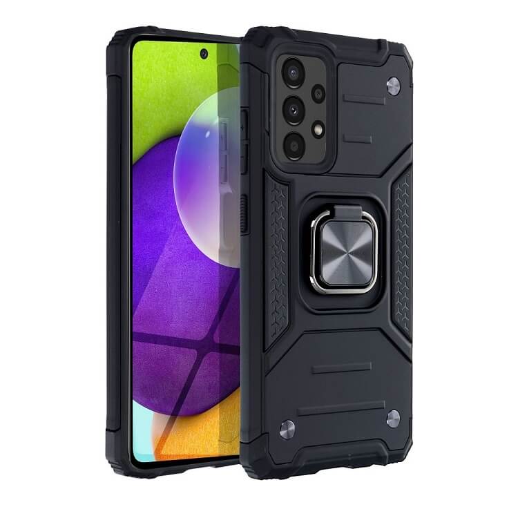 Калъф със Стойка-Пръстен за Samsung A22 5G, Armor Style Case, Черен