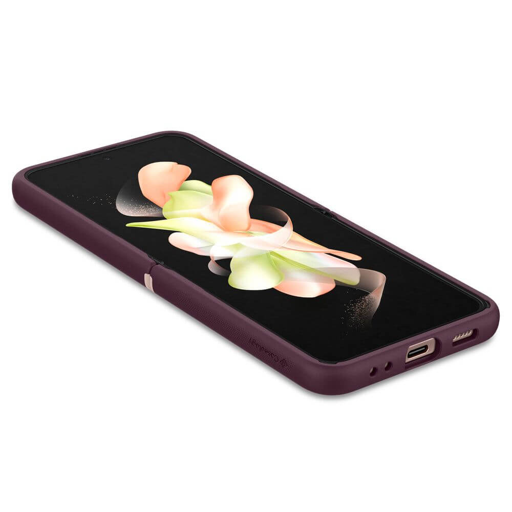 Противоударен Калъф за Samsung Z Flip 4, Spigen Caseology Nano Pop, Бордо (6)