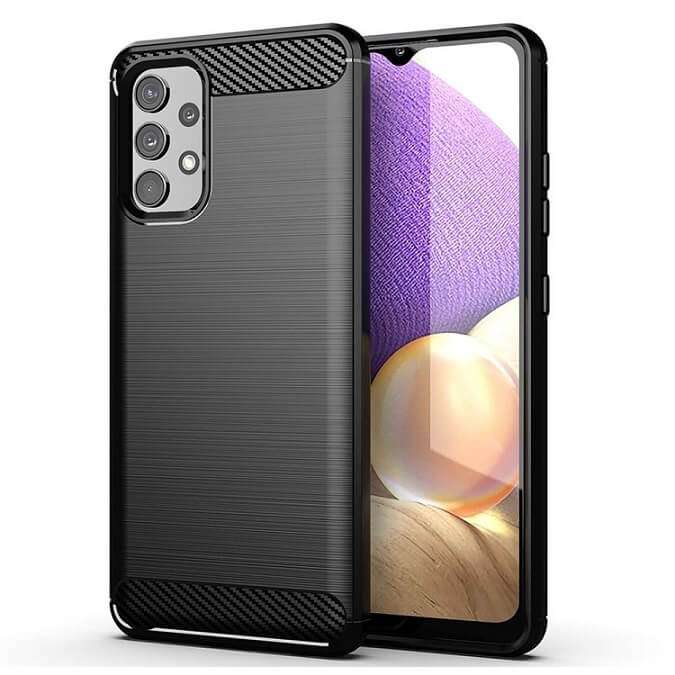 Противоударен Калъф за Samsung A13 4G, Forcell Carbon Case, Черен