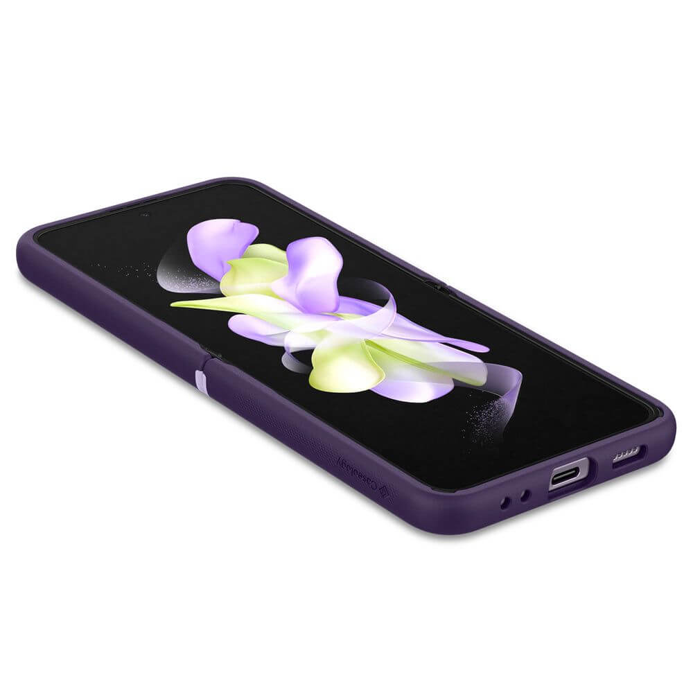 Противоударен Калъф за Samsung Z Flip 4, Spigen Caseology Nano Pop, Лилав (6)