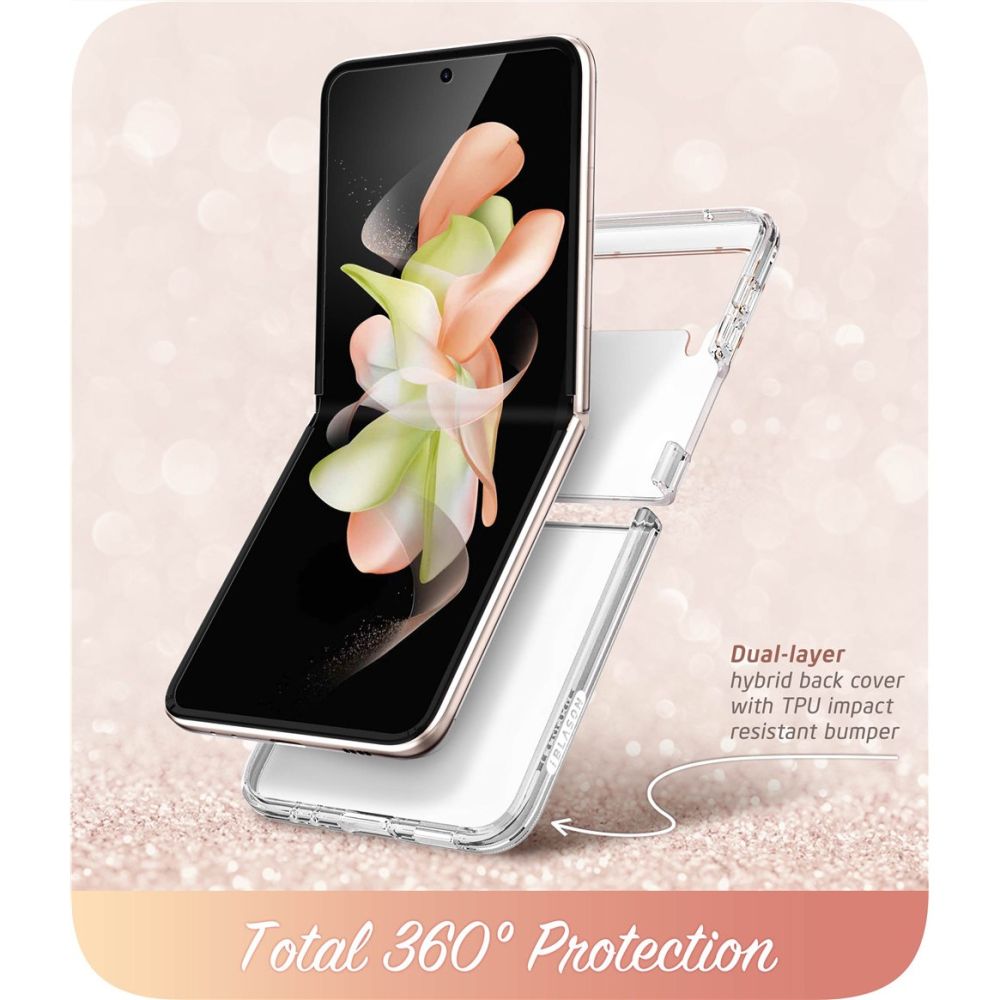 Дамски Калъф за Samsung Z Flip 4, Supcase Iblsn Cosmo Marble, Розов (8)
