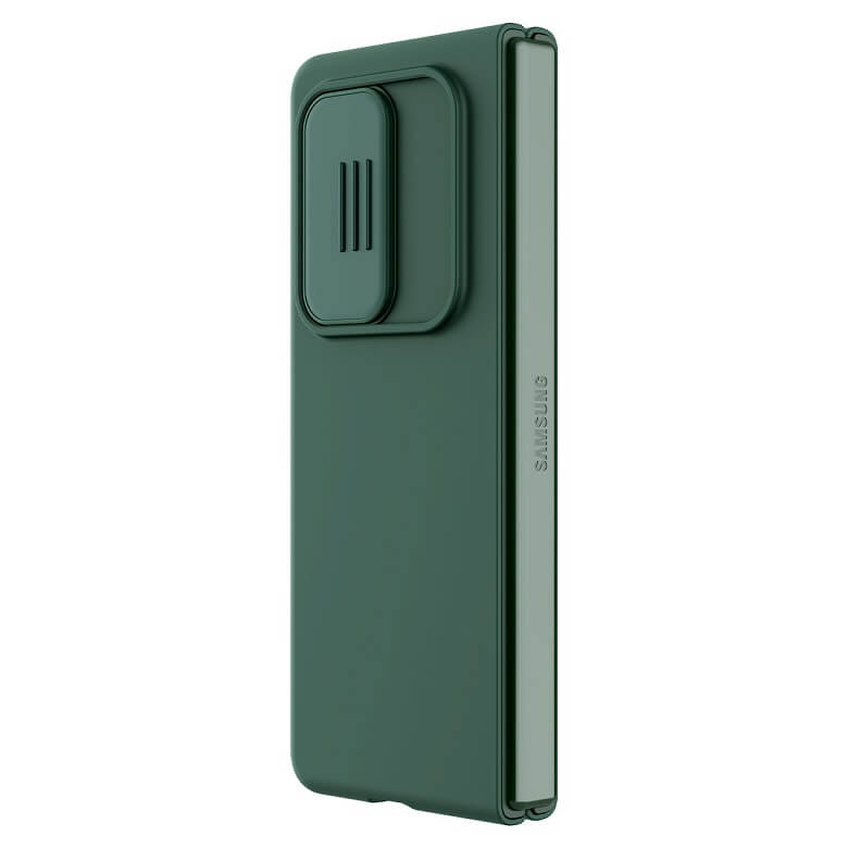Калъф с Плъзгач за Камера за Samsung Z Fold 3, Nillkin CamShield Silky Case, Зелен (5)