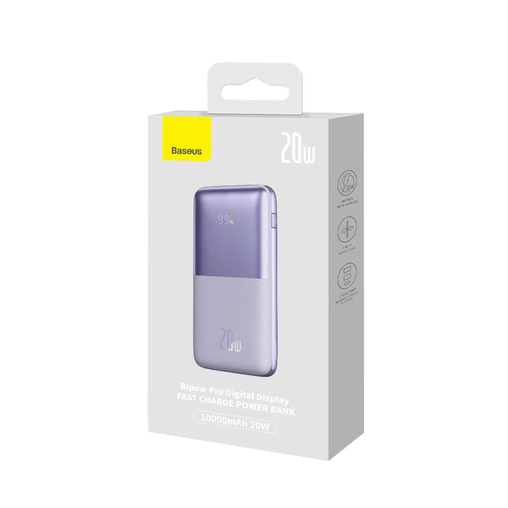 Външна Батерия с Бързо Зареждане, Baseus Bipow Pro 20W PD 10000 mAh, Лилав (8)