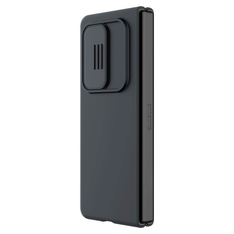 Калъф с Плъзгач за Камера за Samsung Z Fold 3, Nillkin CamShield Silky Case, Черен (5)