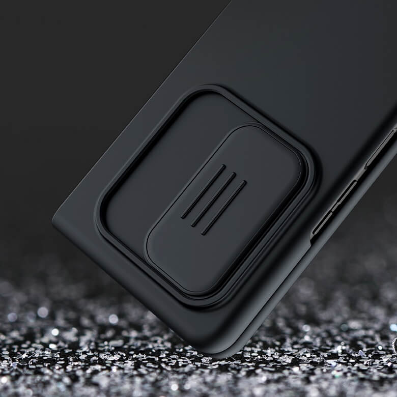 Калъф с Плъзгач за Камера за Samsung Z Fold 3, Nillkin CamShield Silky Case, Черен (7)