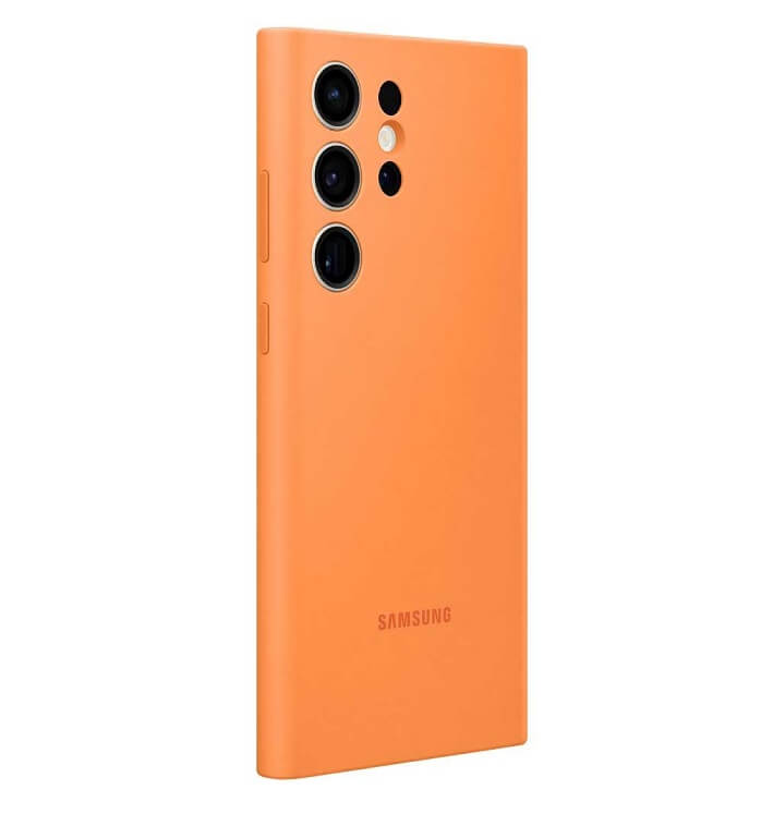 Оригинален Силиконов Калъф за Samsung S23 Ultra, Silicone Cover Case EF-PS918TOEGWW, Оранжев (2)