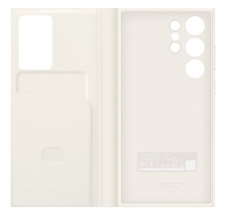 Оригинален Активен Калъф за Samsung S23 Ultra S-View Wallet Book Case EF-ZS918CUEGWW, Бежов (3)